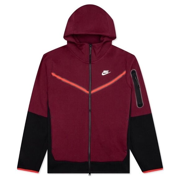 Nike Men's Sportswear Tech Fleece Set (Pants & Hoodie) XXL DarkBeetroot CU4489 - Picture 2 of 13